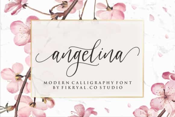 Angelina Modern Calligraphy Font Image 1