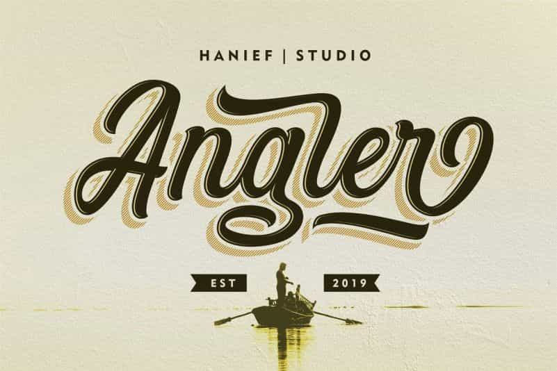 Angler Modern Script Font Image 1
