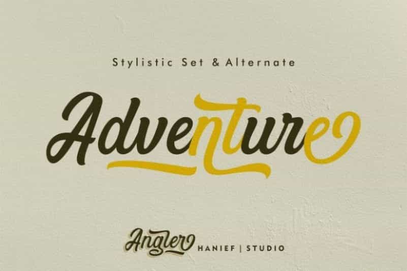 Angler Modern Script Font Image 3