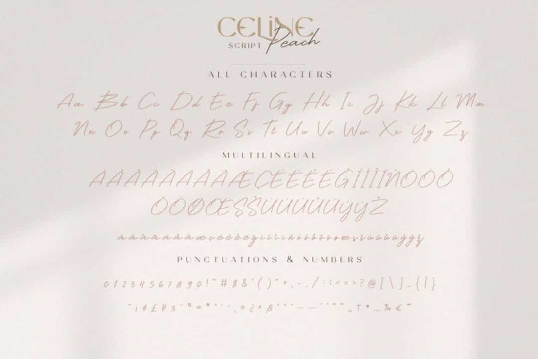 Celine Peach Font Image 3