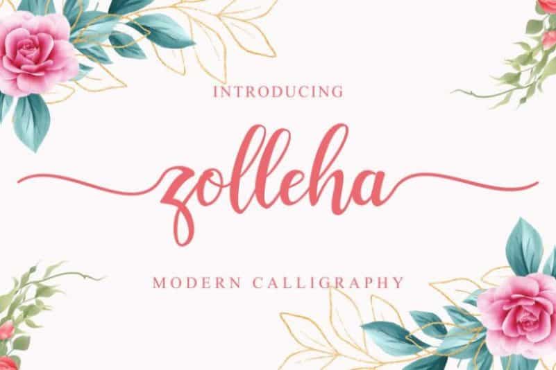 Zolleha Modern Calligraphy Font Image 1