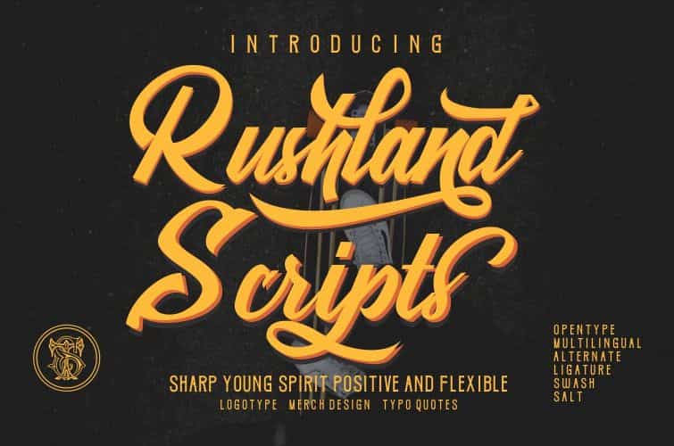 Rushland Scripts Calligraphy Brush Style Font Image 1