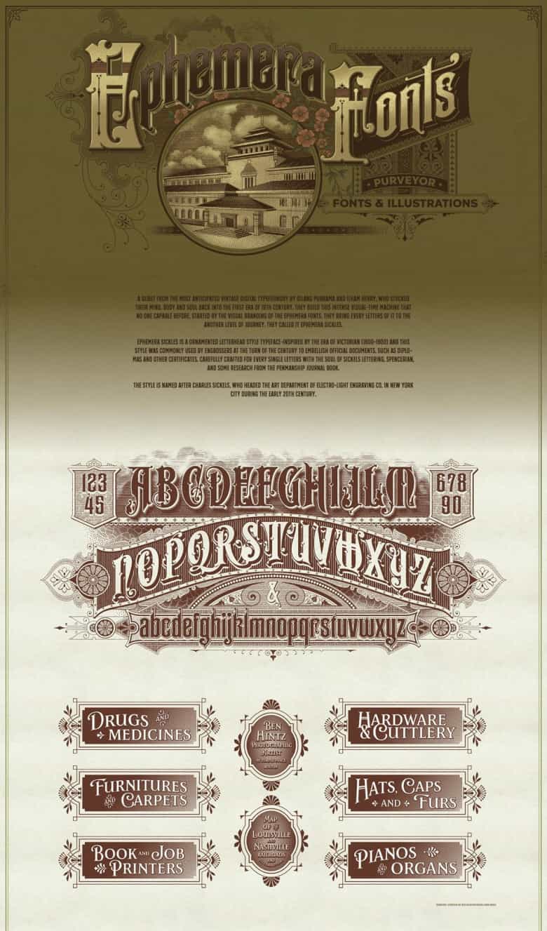 Ephemera Sickles Font Image 1