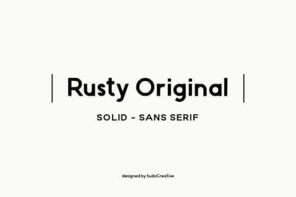 Rusty Sans Serif Font Image 1