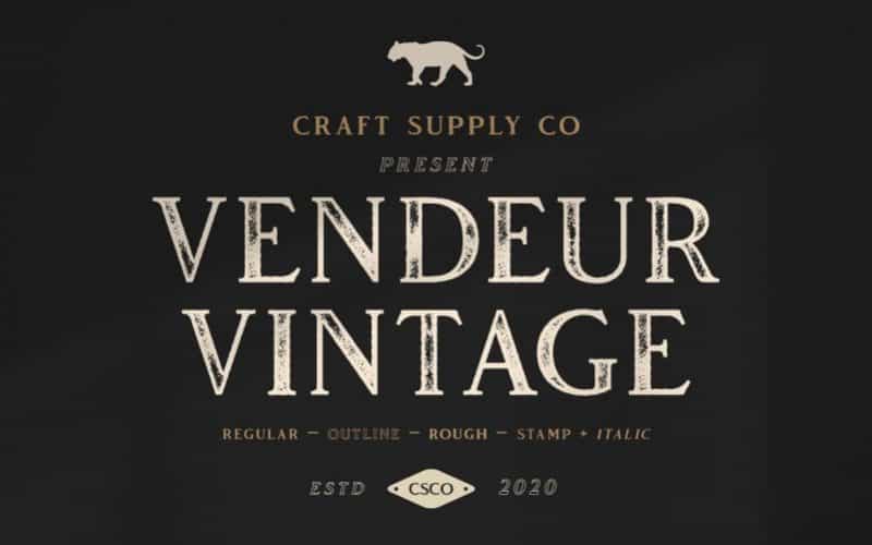 Vendeur Vintage Serif Font Image 1