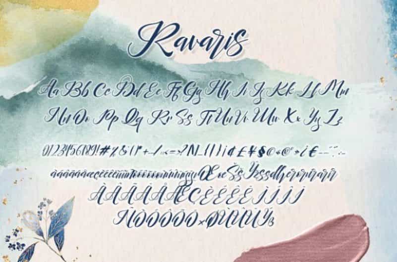 Ravaris Script Font Image 3