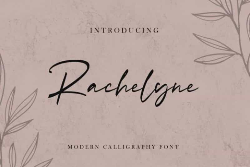 Rachelyne Modern Calligraphy Font Image 1