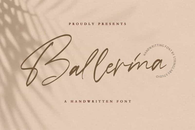 Ballerina Signature Script Font Image 1