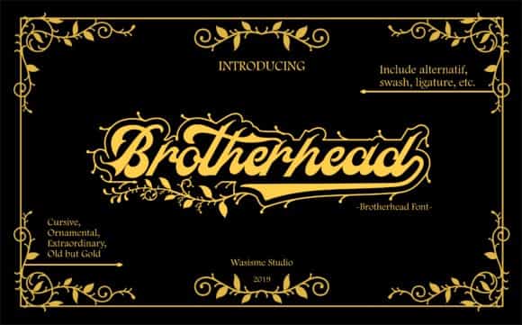 Brotherhead Script Font Image 1