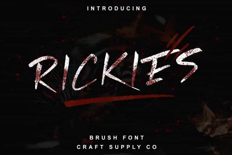 Rickies Brush Font Image 1