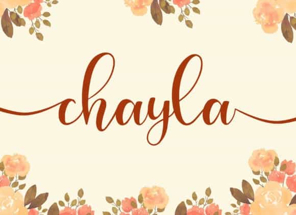 Chayla Calligraphy Font Image 1