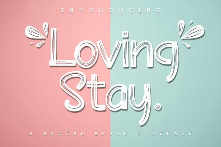 Loving Stay Brush Font Image 1