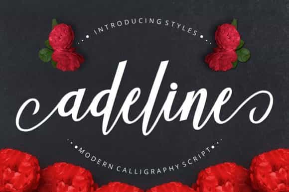 Adeline Calligraphy Script Font Image 1