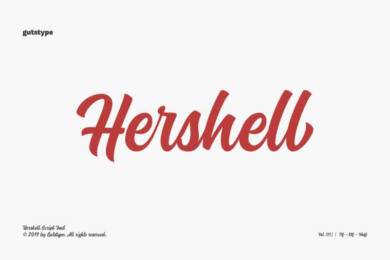 Hershell Script Font Image 1