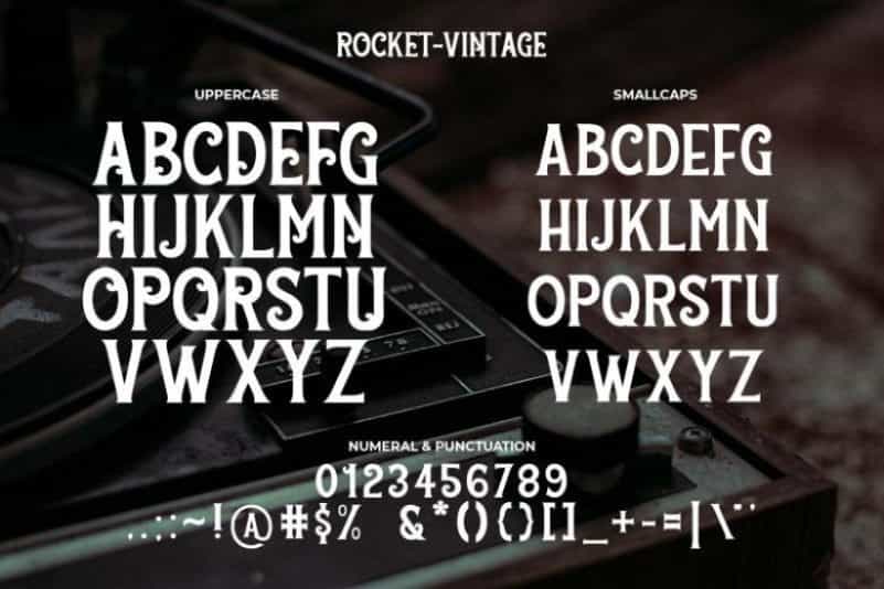 Rocket Vintage Font Image 2