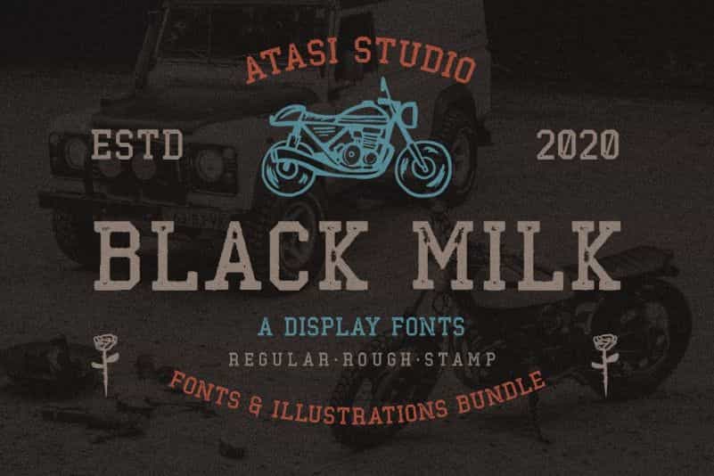 Black Milk Display Font Image 1