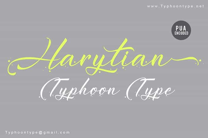 Harytian Calligraphy Font Image 1
