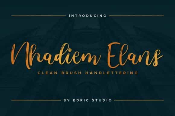 Nhadiem Elans Script Font Image 1