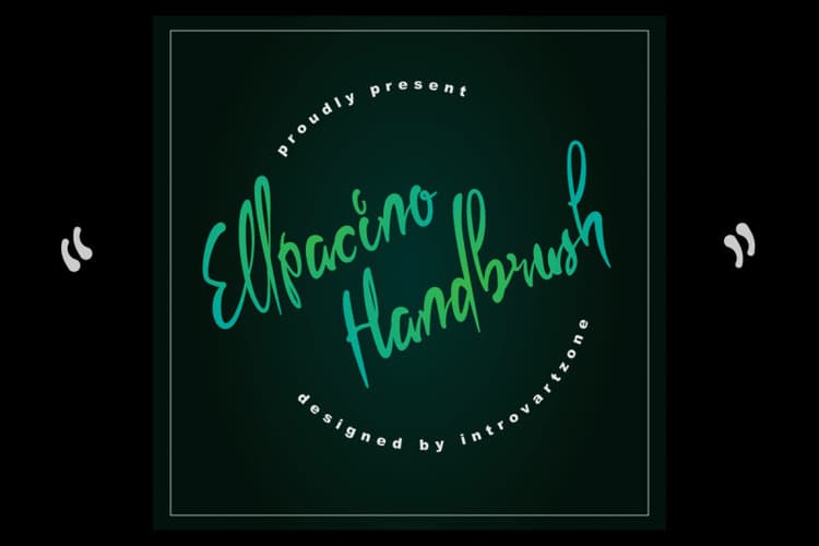 Ellpacino Handbrush Font