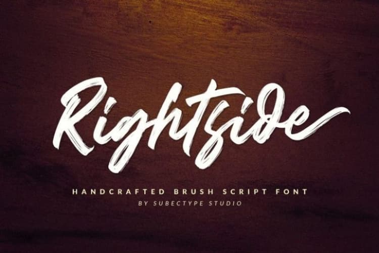 Rightside Brush Script Font
