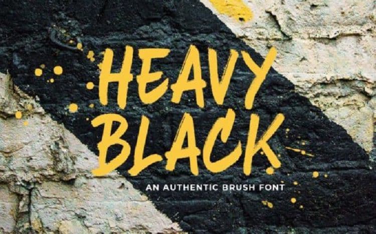 Heavy Black Brush Font