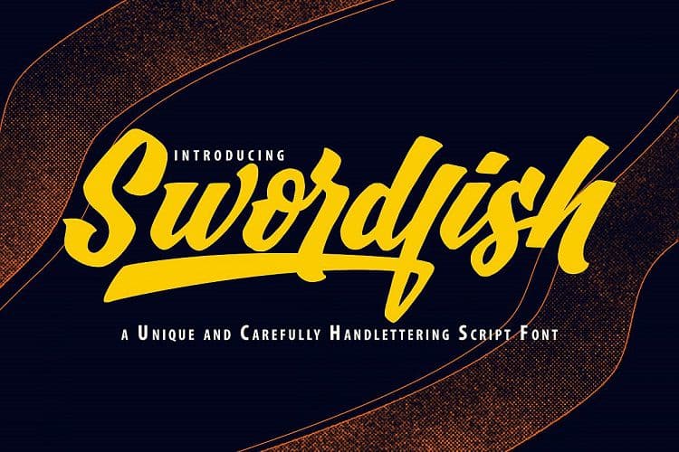 SwordFish Unique Handlettering Script Font