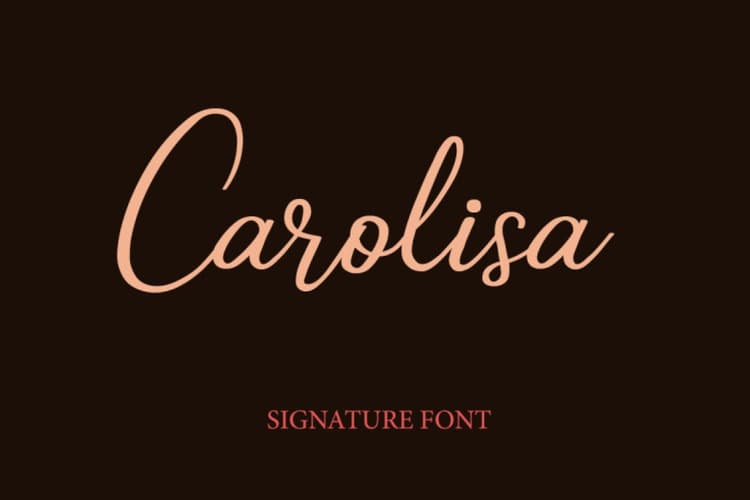 Carolisa Signature Font