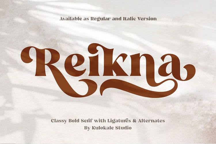Reikna Classy Bold Serif Font