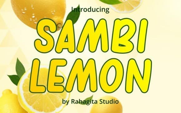 Sambi lemon Display Font