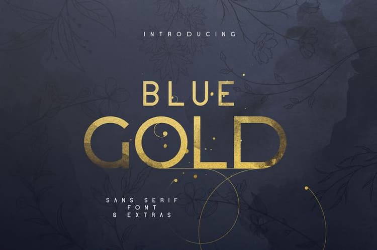 Blue Gold Sans Serif Font