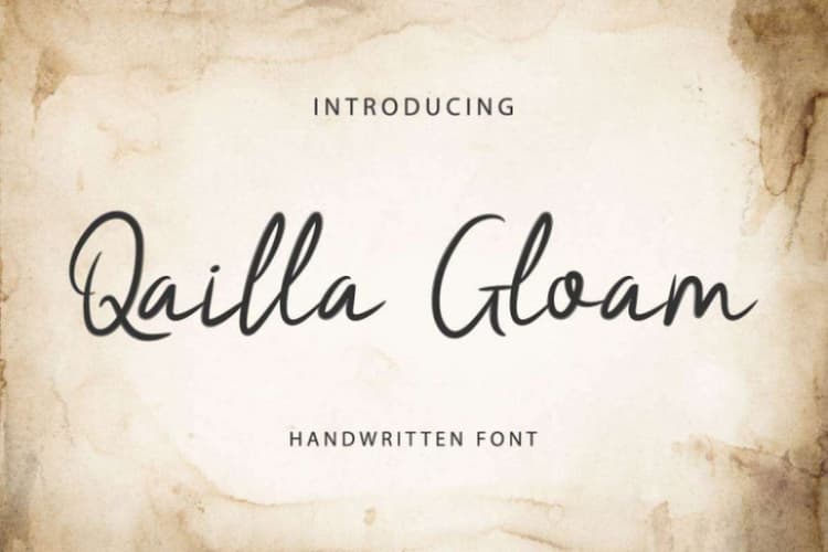 Qailla Gloam Brush Font