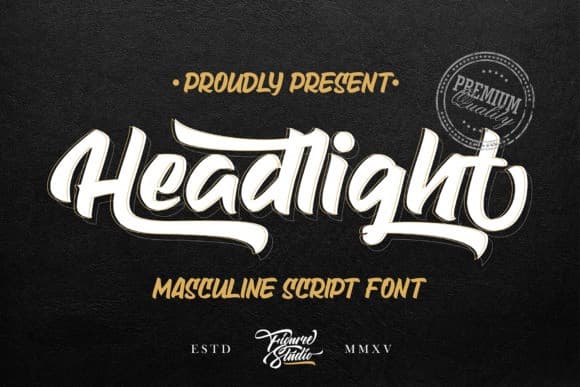 Headlight Script Font