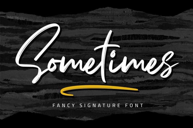 Sometimes Fancy Signature Font