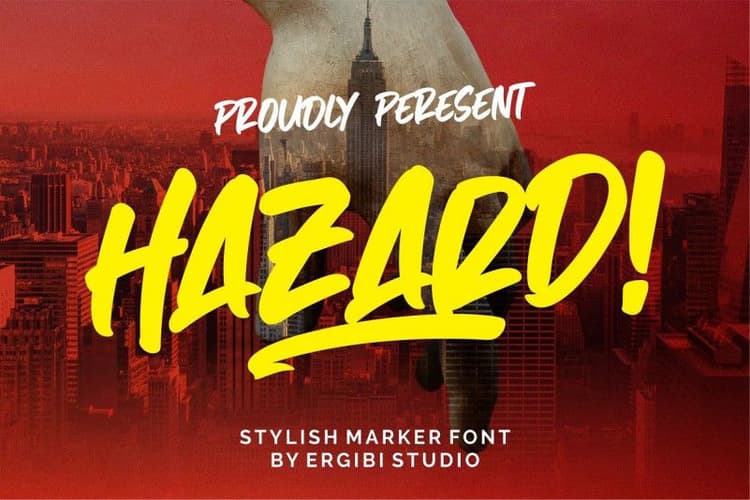 Hazard Stylish Marker Font