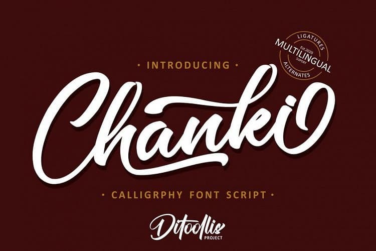 Chanki Calligraphy Script Font