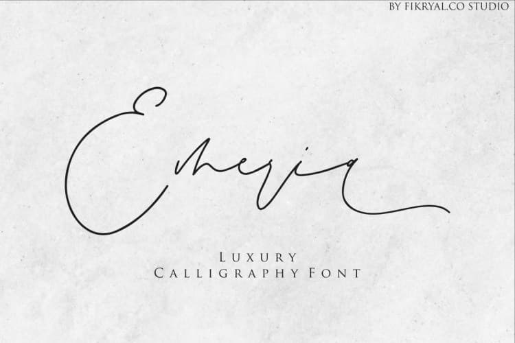 Emeria Luxury Calligraphy Font