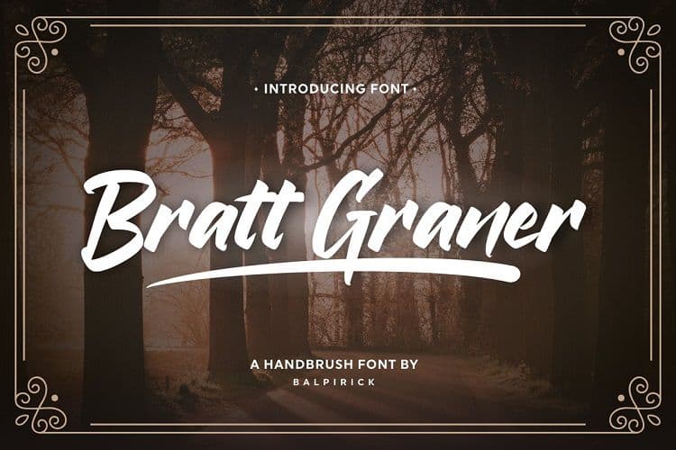 Bratt Graner Handbrush Font
