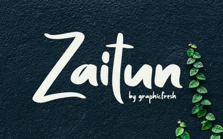 Zaitun Nature Branding Font
