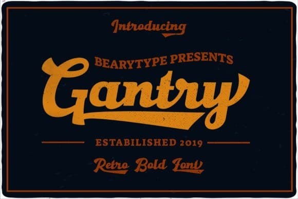 Gantry Retro Bold Font