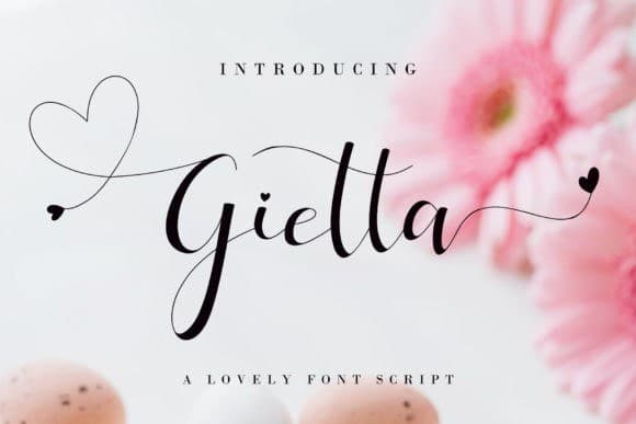 Gietta Calligraphy Font