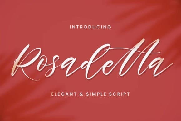 Rosadetta Calligraphy Font