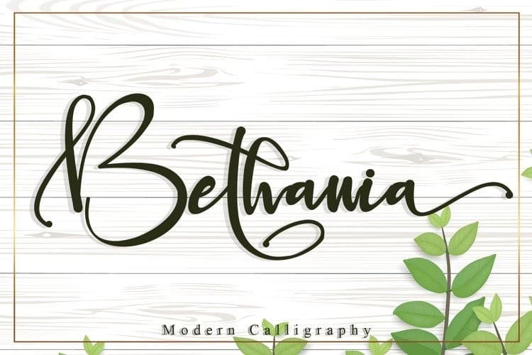 Bethania Modern Calligraphy Font