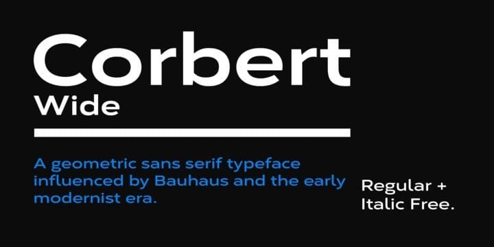 Corbert Sans Serif Font