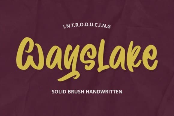 Wayslake Brush Handwritten Font