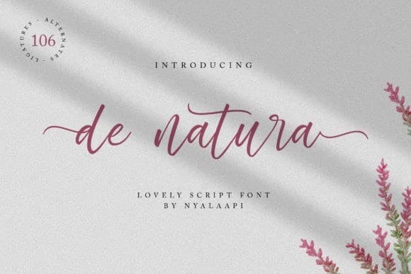De Natura Modern Script Font
