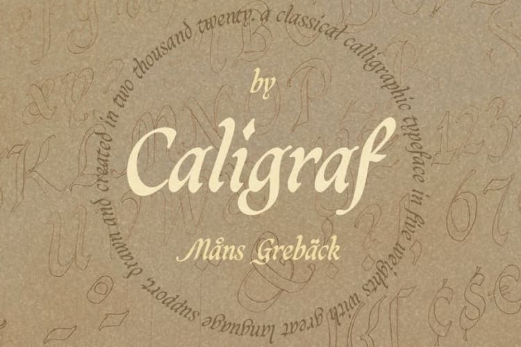 Caligraf Classical Calligraphy Script Font