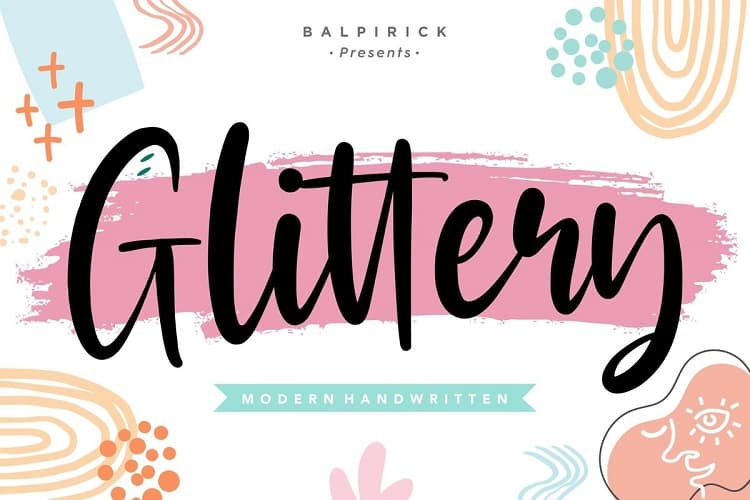 Glittery Modern Handwritten Font