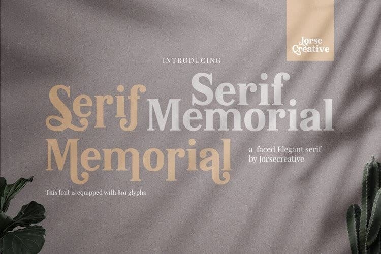 Serif Memorial Serif Font
