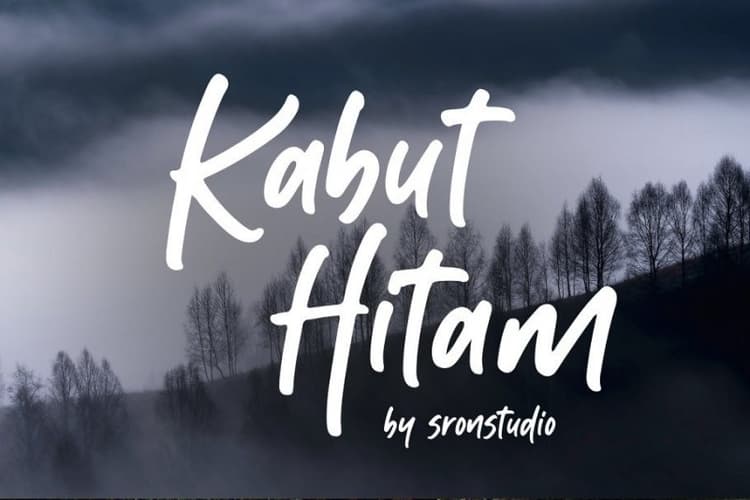 Kabut Hitam Brush Font