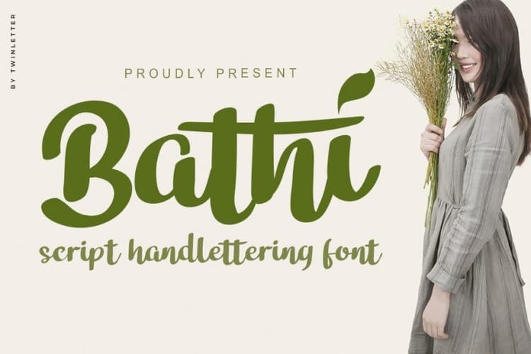 Bathi Bold Script Font